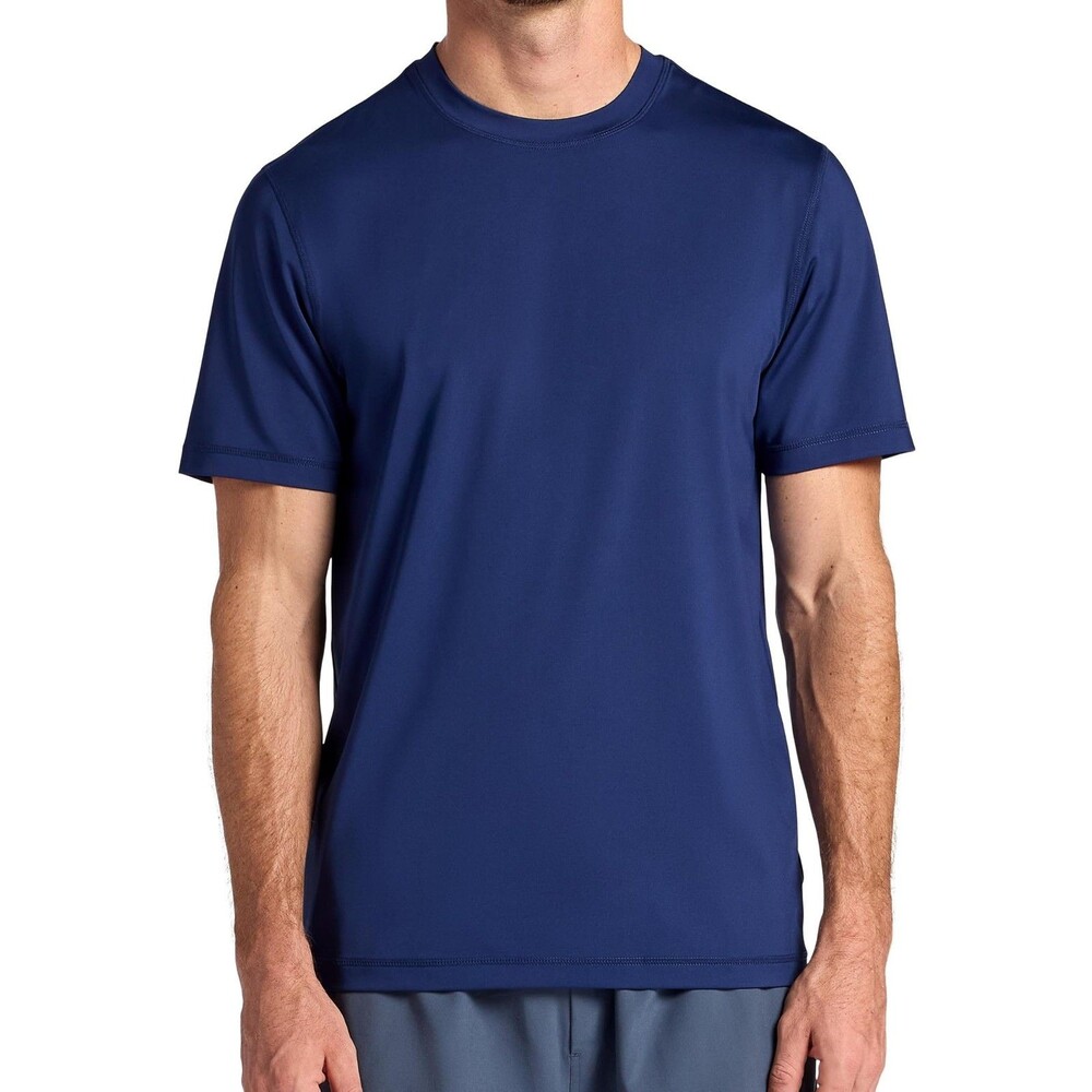 Gaiam Men's OmTech T-Shirt Medium Blue Short Sleeve Crewneck Performance